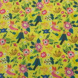 Toile imperméable fleurs oiseaux