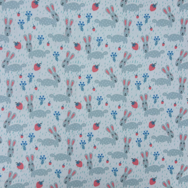 Toile imperméable lapin blanc