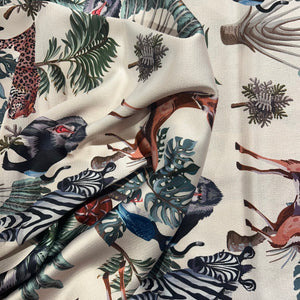 Satin motif cerfs