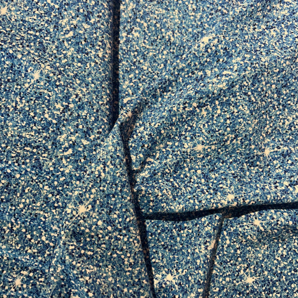 Tissu maillot de bain, motif bleu pailletée