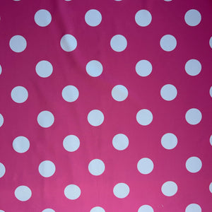 Tissu maillot de bain, motif pois rose