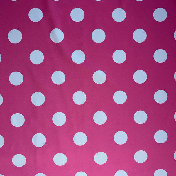 Tissu maillot de bain, motif pois rose
