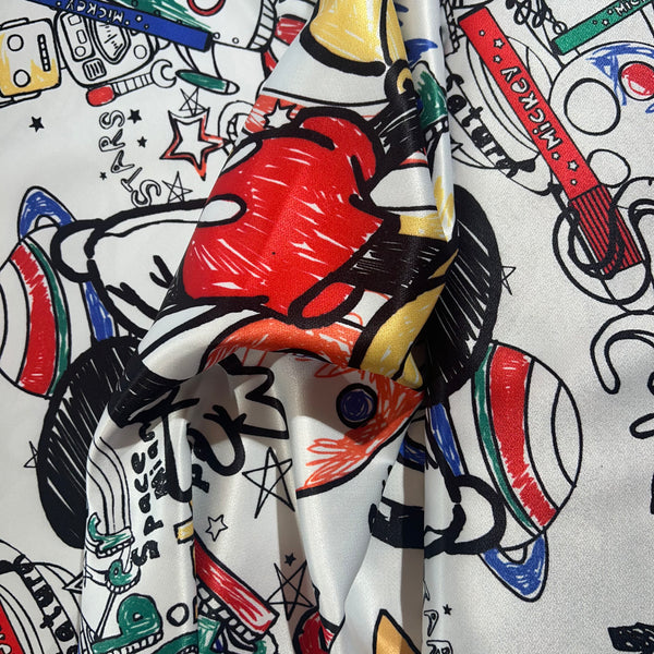 Satin motif Mickey