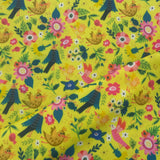 Toile imperméable fleurs oiseaux