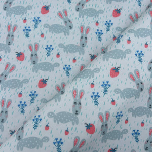 Toile imperméable lapin blanc