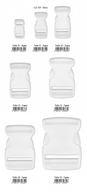 Boucles anti-glisse blanches
