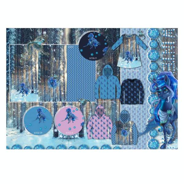 Tissu Jersey Stenzo imprimé pégase 16505