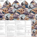 Tissu Jersey Stenzo imprimé décor de montagne 22061