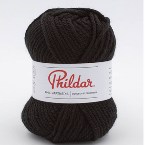 Fil à tricoter Partner 6 Phildar Noir