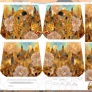 Tissu Jersey Stenzo inspiration Gustav Klimt sac