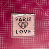 Écusson imprimé "Love Paris"