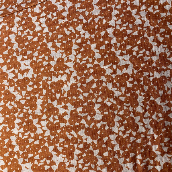 Toile de coton à fleurs oranges