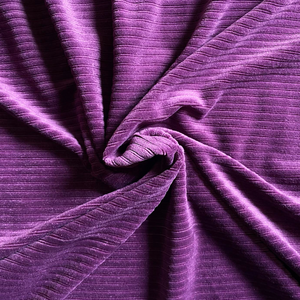 Velours côtelé extensible violet