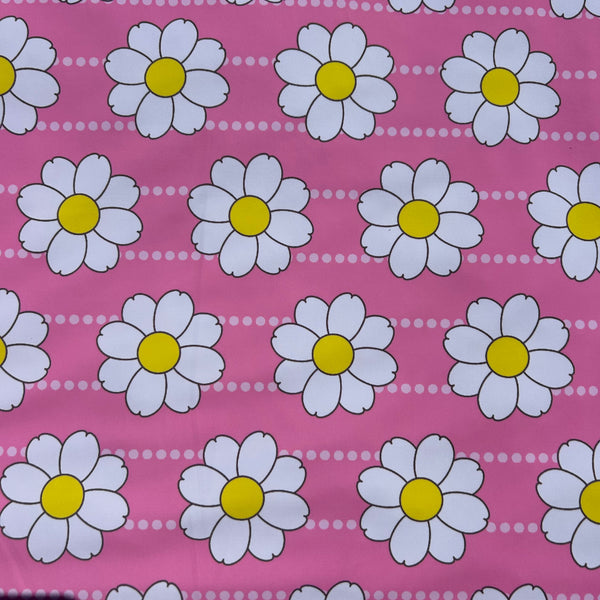 Tissu maillot de bain, motif fleur pâquerette