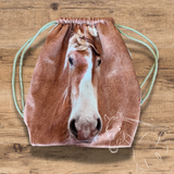 Tissu Jersey Stenzo imprimé cheval brun