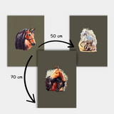 Tissu Jersey Stenzo portrait chevaux