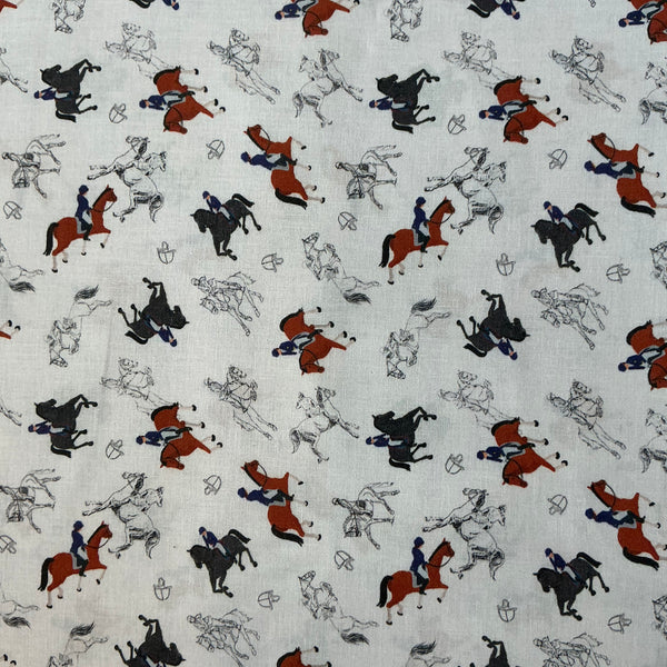 Tissu coton chevaux