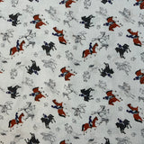 Tissu coton chevaux