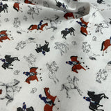 Tissu coton chevaux