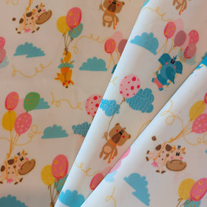 Toile imperméable animaux ballons