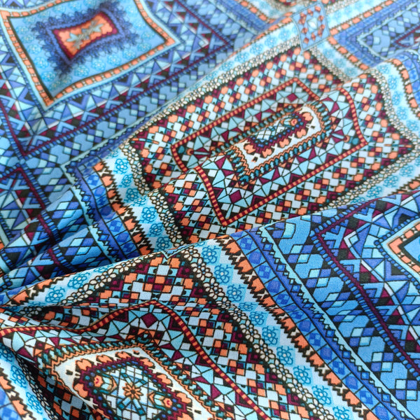 Viscose de Bali losanges bleus