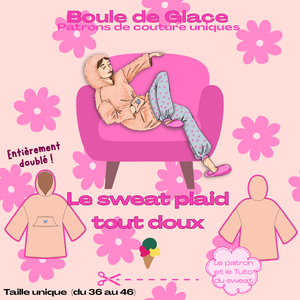 Patron sweat plaid tout doux