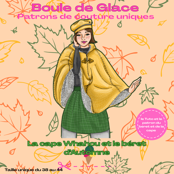 Patron cape Wouahou et béret