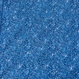 Tissu maillot de bain, motif bleu à paillettes
