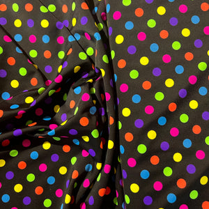 Tissu maillot de bain, motif pois multicolore
