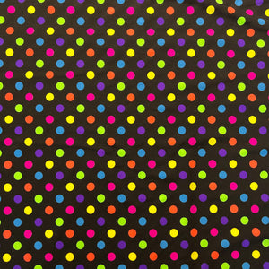 Tissu maillot de bain, motif pois multicolore