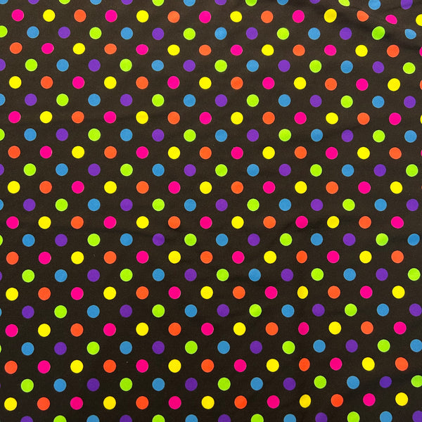 Tissu maillot de bain, motif pois multicolore