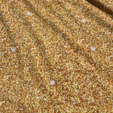Tissu maillot de bain, motif jaune à paillettes