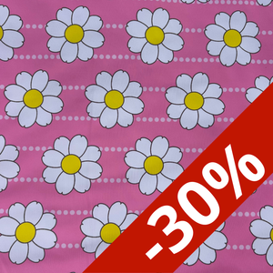 Tissu maillot de bain, motif fleur pâquerette