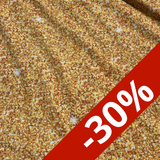 Tissu maillot de bain, motif jaune à paillettes