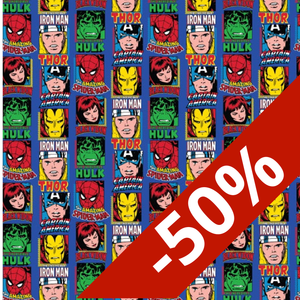 Coton imprimé vignettes Marvel