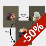 Tissu Jersey Stenzo portrait chevaux
