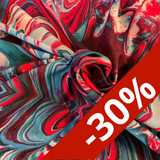 Drap de bain, peinture rouge