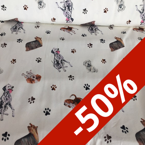 Tissu jersey motif chien