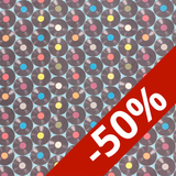 Popeline coton disques vinyles