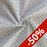 Popeline coton patte d’ours bleu vert d’eau