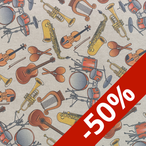 Toile de coton instruments de musique