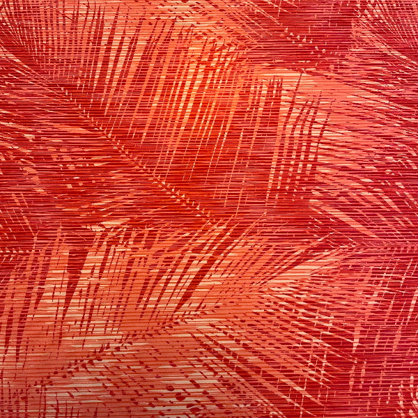 Tissu drap de bain, palmier rouge