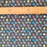 Popeline coton disques vinyles