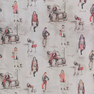 Toile de coton figurines de mode