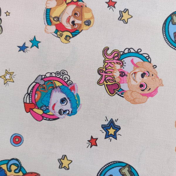 Popeline coton patte patrouille