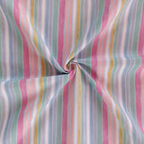 Popeline coton rayures multicolores