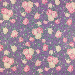 Toile pailletée fleuri