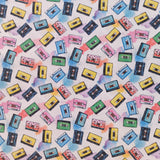 Popeline coton cassettes rétro