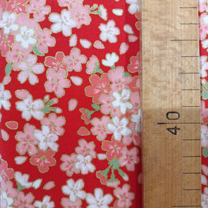 Coton  japonais fleur cerisier rouge