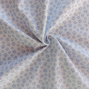 Popeline coton patte d’ours bleu ciel